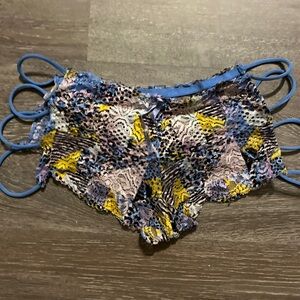 ' body frosting Blue Multi-color strappy boy shorts panties size large
